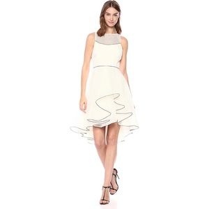 Halston Sleeveless Dress with Dramatic Skirt